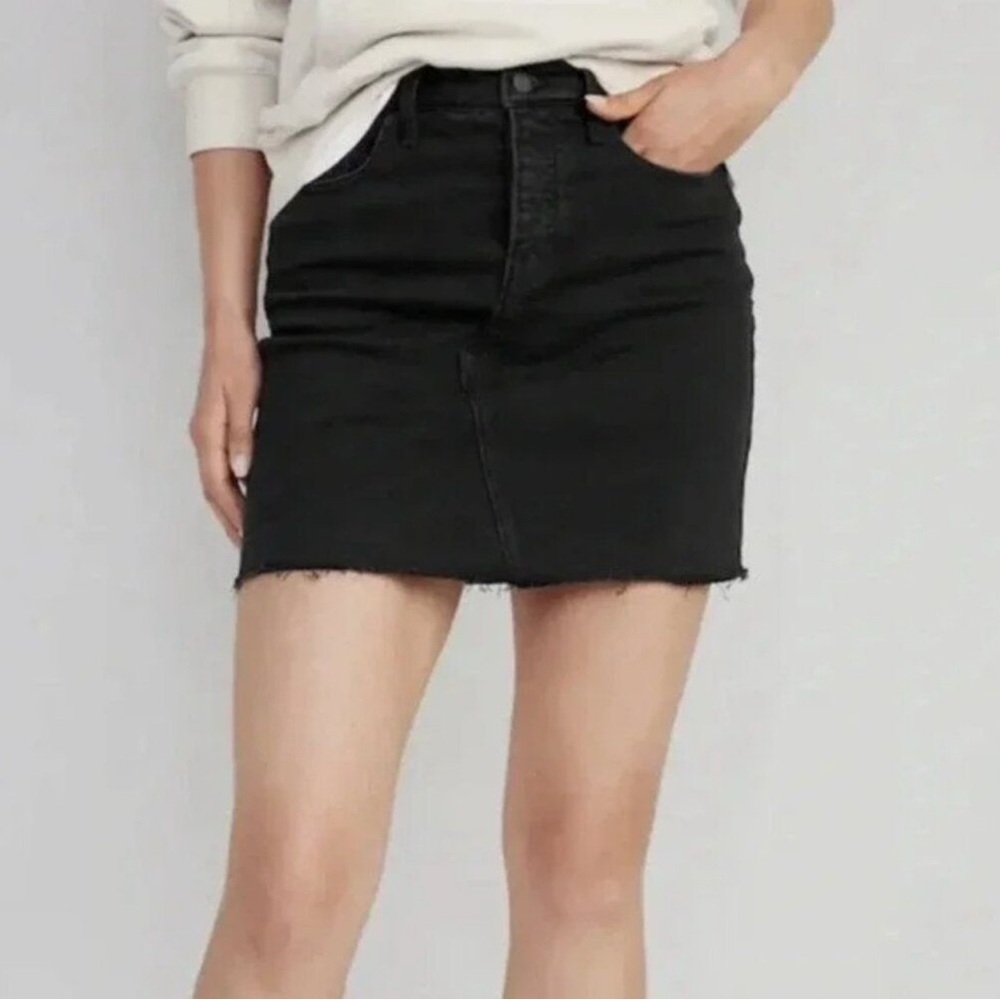 Old Navy Black Wash Jean Skirt